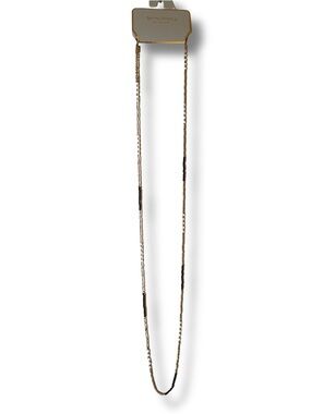 Spring Street Gold and Black Long Beaded Necklace
